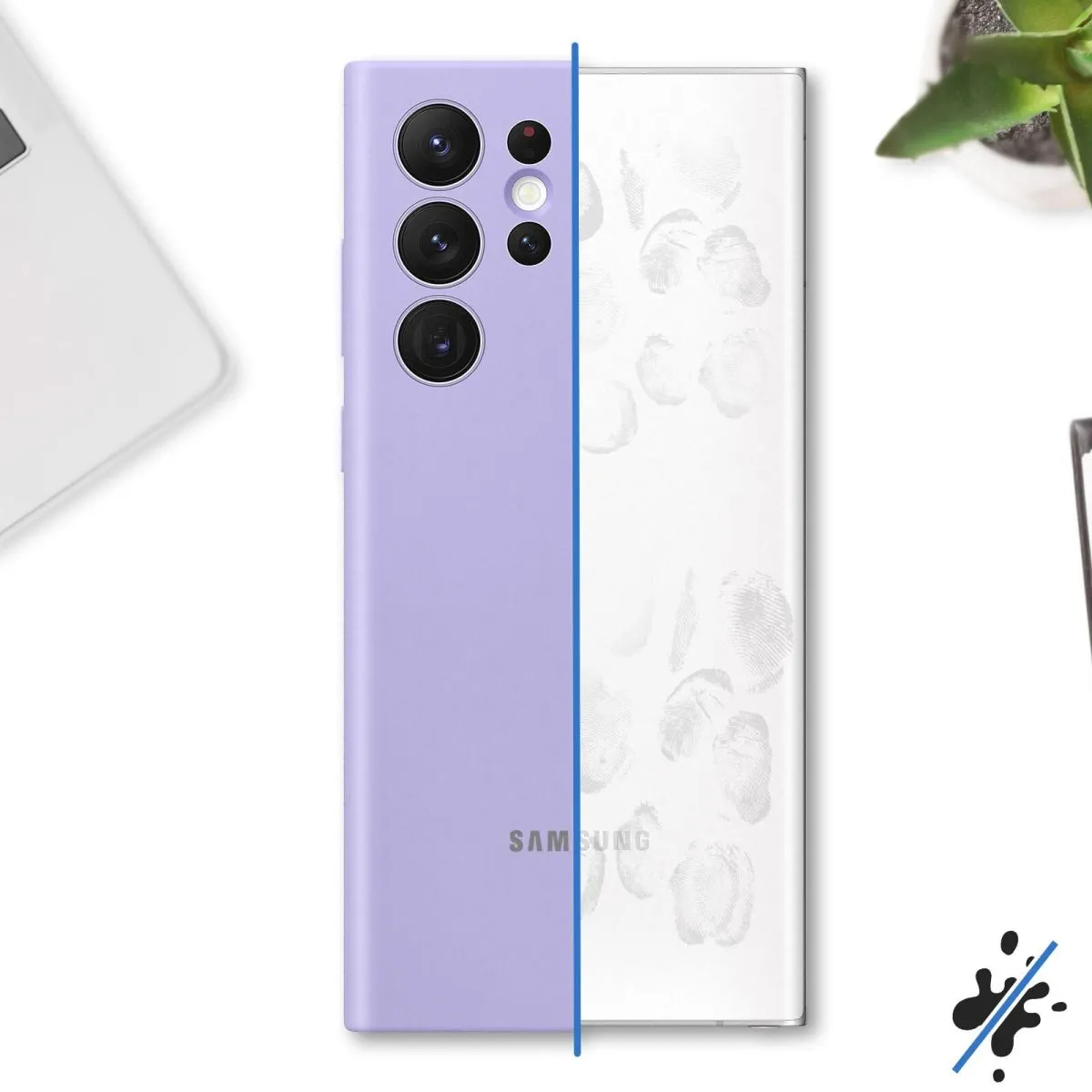 Samsung S22 Ultra Silicone Cover Cover EF-PS908 Lavender