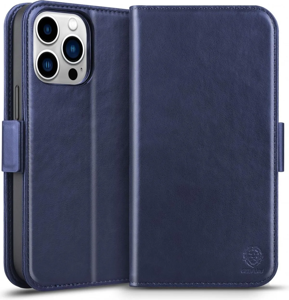 Green 2 in 1 Magsafe Leather Wallet Case for iPhone 13 Pro ( 6.1" ) - Blue
