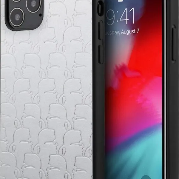 Karl Lagerfeld PU Kameo Embossed Hard Case for Apple iPhone 12 / 12 Pro (6.1)