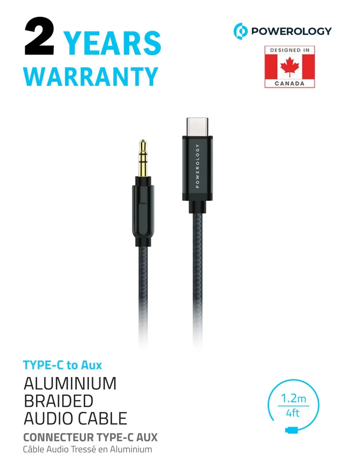 Powerology USB-C auf 3.5mm AUX Kabel