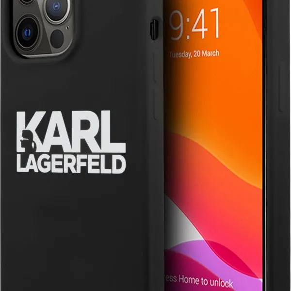 Karl Lagerfeld Liquid Silicone Case Stack Logo For iPhone 13 Pro (6.1") -