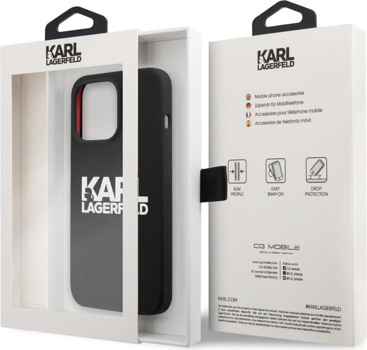 Karl Lagerfeld Liquid Silicone Case Stack Logo For iPhone 13 Pro (6.1") -