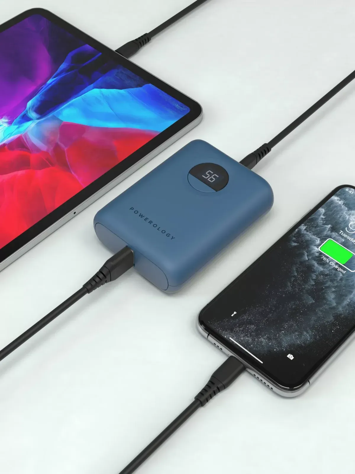 Powerology Ultra-Compact Power Bank 10000mAh PD 20W - Blue