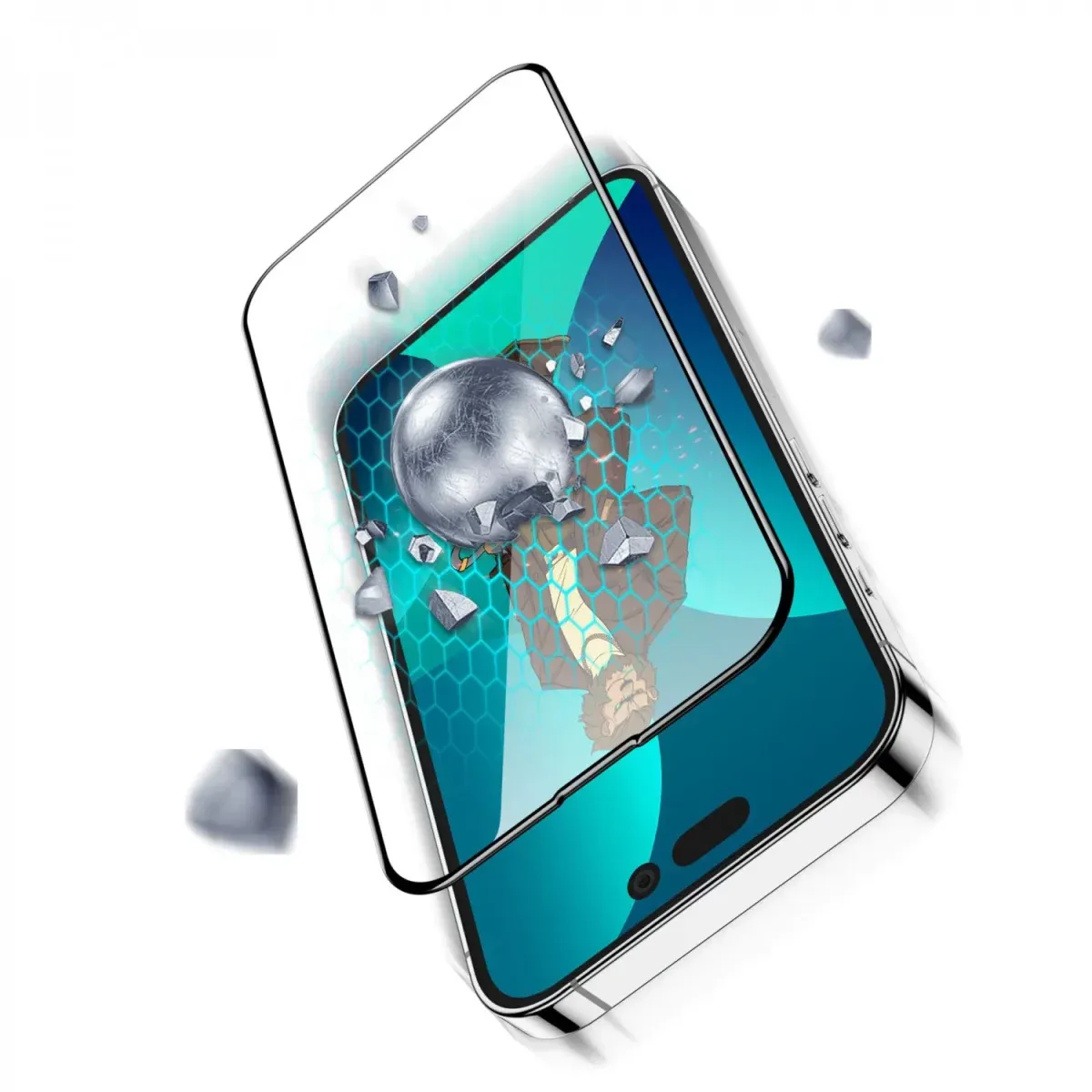Green Lion 3D Curved Tempered Glass for iPhone 14 Pro Max ( 6.7" )