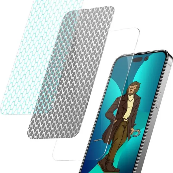 Green Lion 3D Curved Tempered Glass for iPhone 14 Pro Max ( 6.7" )