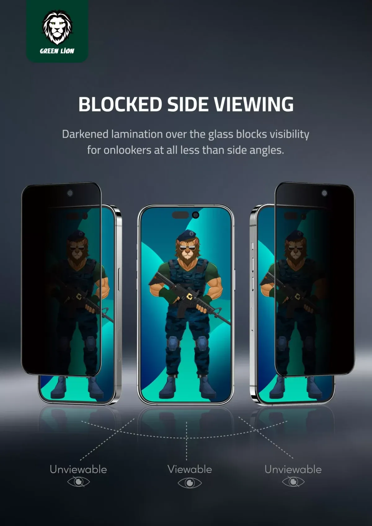 Green Lion 3D PET Privacy Glass Screen Protector for iPhone 14 Pro (6.1)