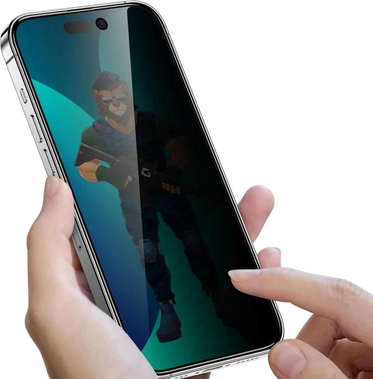 Green Lion 3D PET Privacy Glass Screen Protector for iPhone 14 Pro Max ( 6.7 )