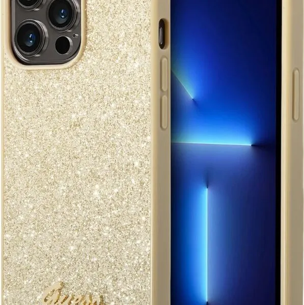 Guess PC/TPU Glitter Script Hard Case for iPhone 14 Pro (6.1)