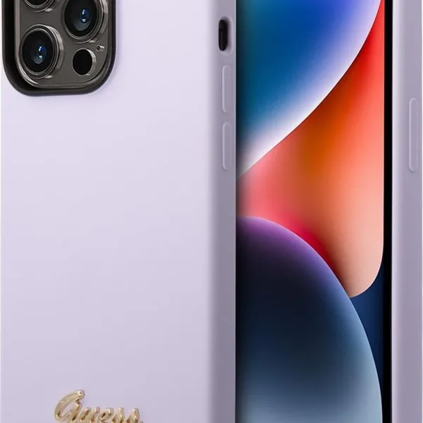 Guess Silicone PC Camera Script Logo Hard Case for iPhone 14 Pro Max (6.7)