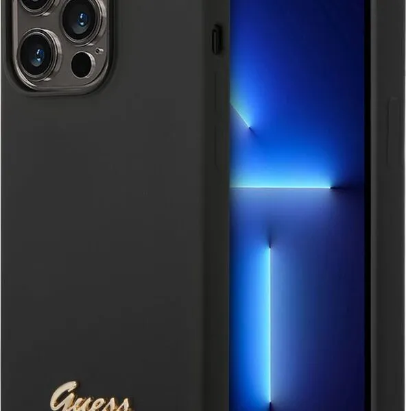 Guess Silicone PC Camera Script Logo Hard Case for iPhone 14 Pro Max (6.7)