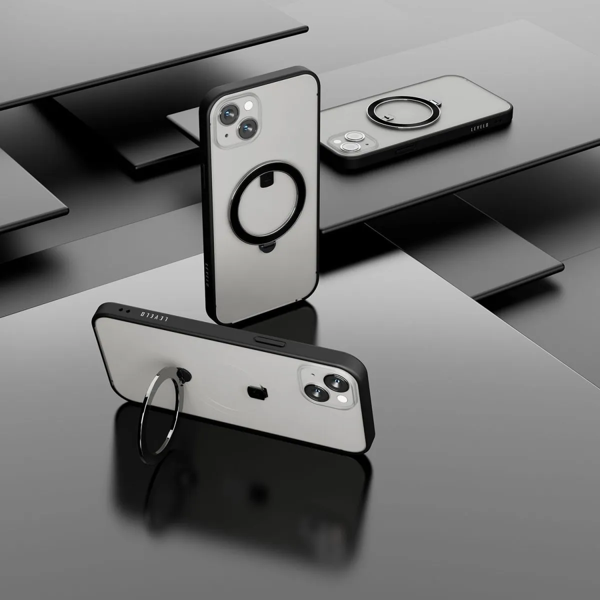 Levelo MagSafe Ringo Multi-Functional Kickstand Case For iPhone 14 Plus