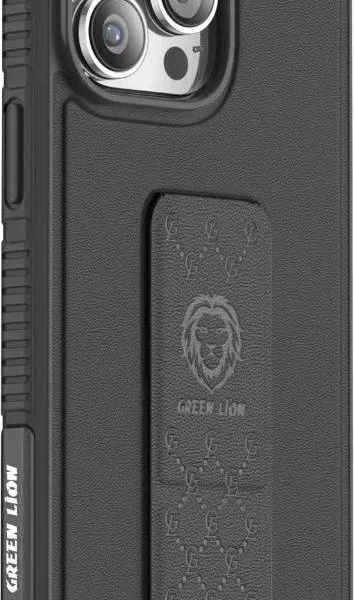 Green Lion Series 79 Case with Leather Wrist 6.7 Band Stand for iPhone 14 Plus