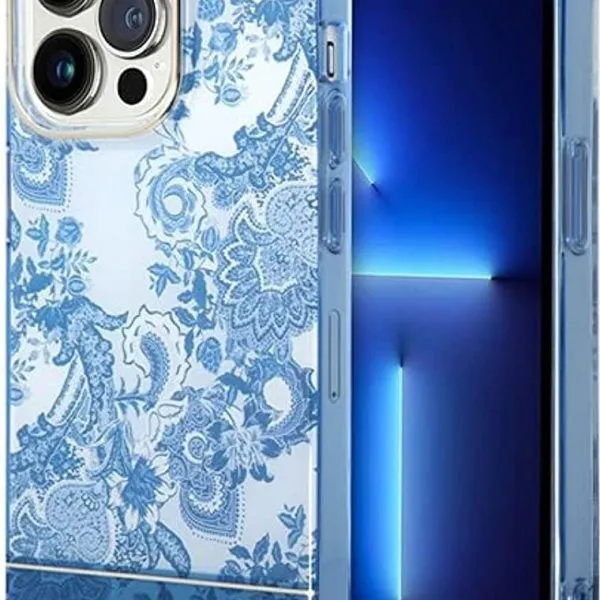 Guess PC/TPU IML Guess Hardcase Porcelain Collection for iPhone 14 Pro