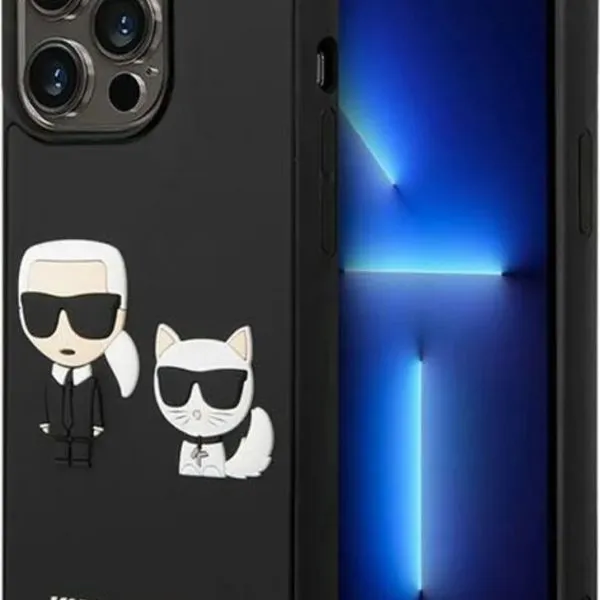 Karl Lagerfeld 3D Rubber Karl & Choupette Hard Case for iPhone 14 Pro Max