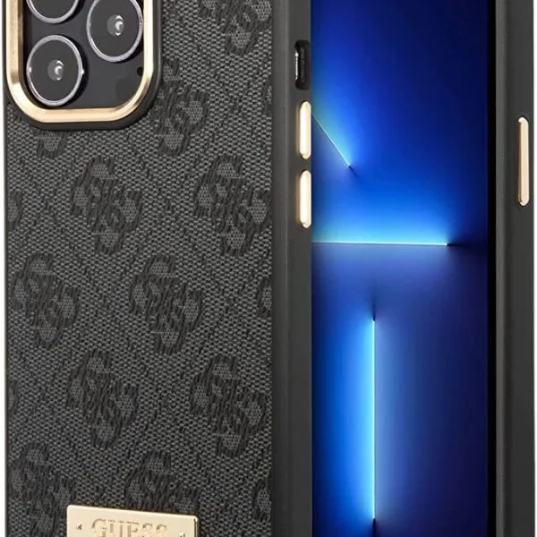 Guess Magsafe 4G PU Case With Metal Plate Logo Case for iPhone 14 Pro Max