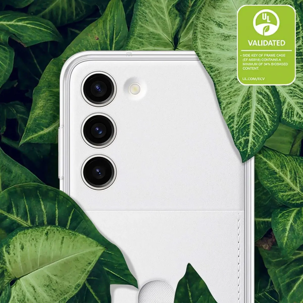 Samsung Frame Cover für Samsung Galaxy S23+ Hülle mit austauschbaren Rückseiten weiss (EF-MS916CWEGWW)