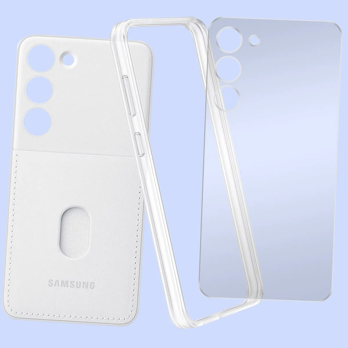 Samsung Frame Cover für Samsung Galaxy S23+ Hülle mit austauschbaren Rückseiten weiss (EF-MS916CWEGWW)