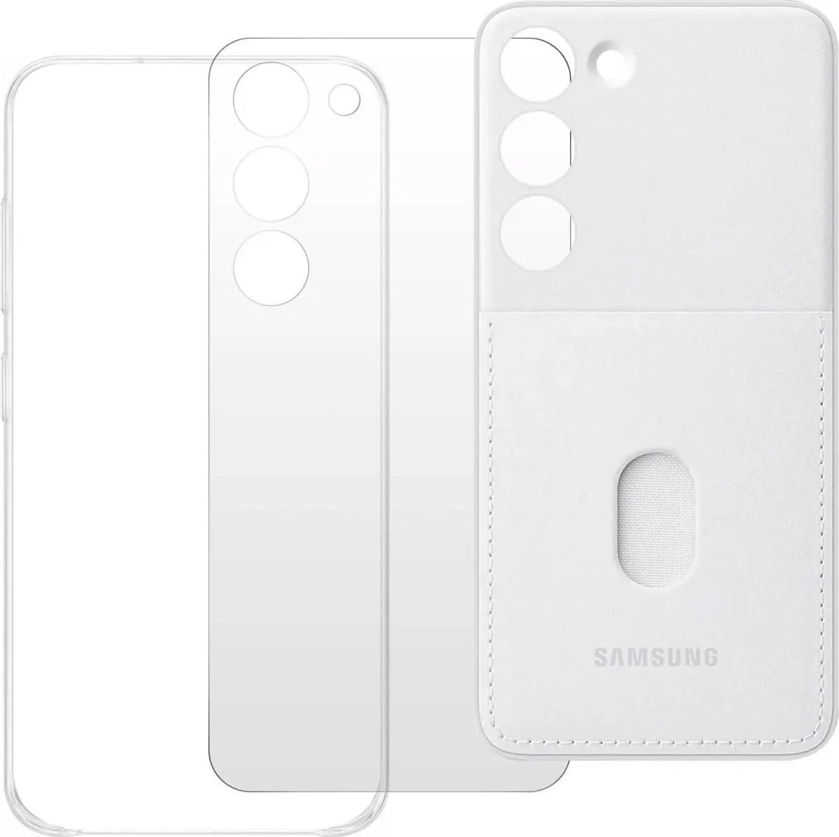 Samsung Frame Cover für Samsung Galaxy S23+ Hülle mit austauschbaren Rückseiten weiss (EF-MS916CWEGWW)