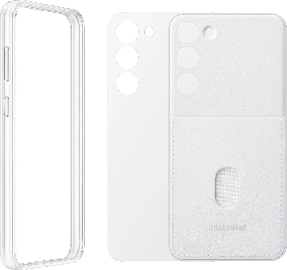 Samsung Frame Cover Hülle für Samsung Galaxy S23+ Hülle mit austauschbaren Rückseiten schwarz (EF-MS916CBEGWW)