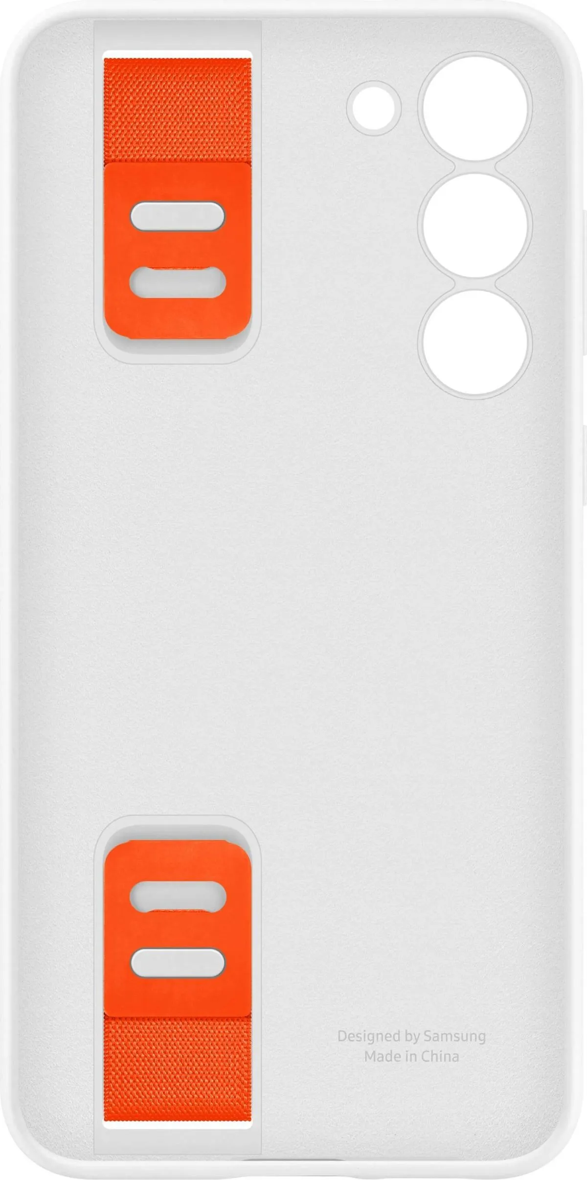 Samsung Silicone Grip Cover Case für Samsung Galaxy S23+ Silikonhülle mit Handschlaufe weiß (EF-GS916TWEGWW)