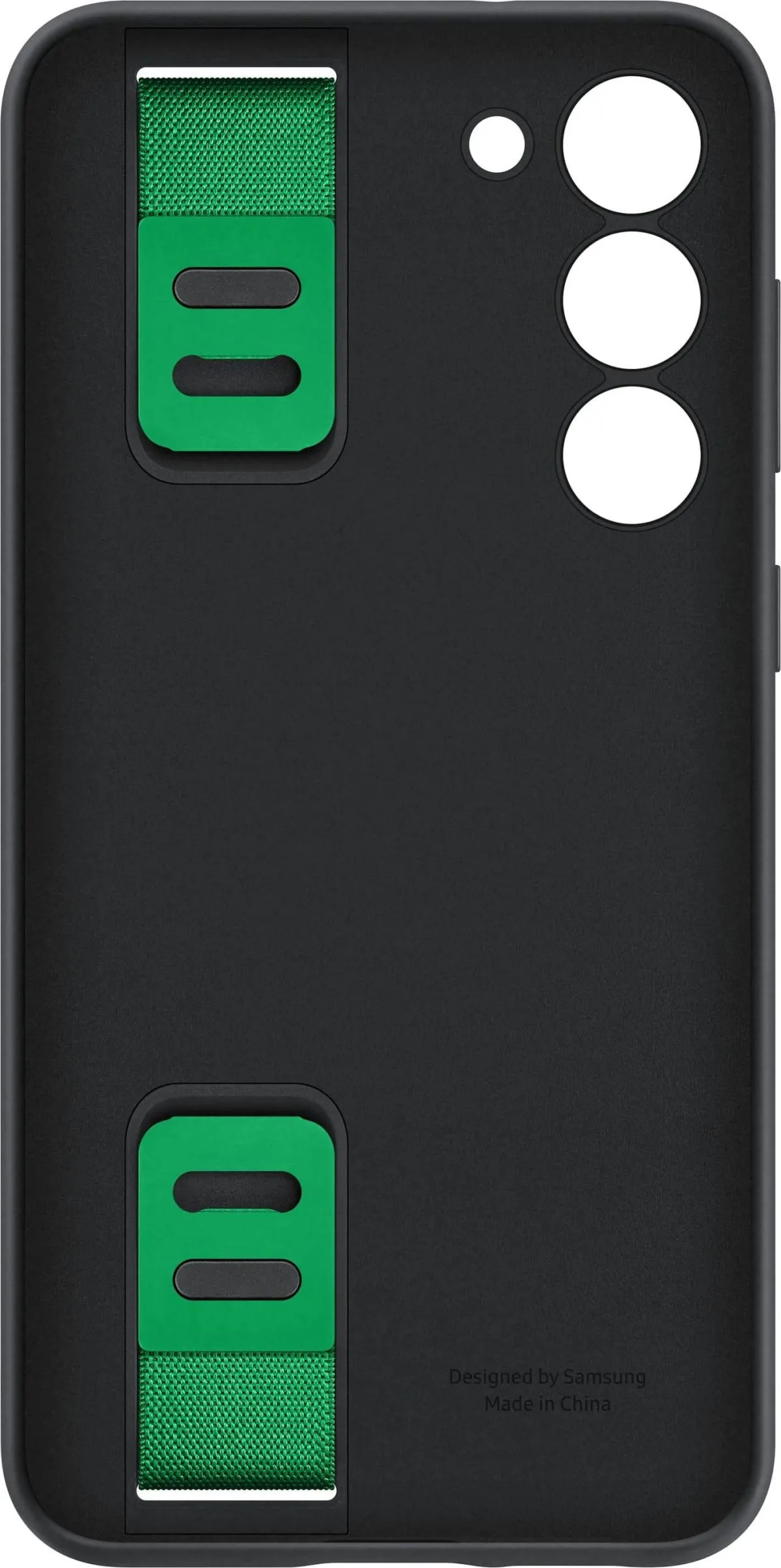 Samsung Silicone Grip Cover Case für Samsung Galaxy S23+ Silikonhülle mit Handschlaufe schwarz (EF-GS916TBEGWW)