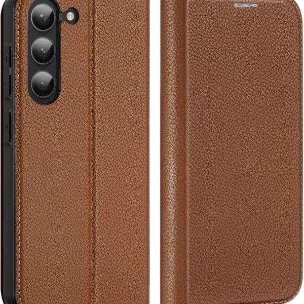 Dux Ducis Skin X2 Hülle Samsung Galaxy S23 Flip Case Wallet Stand braun