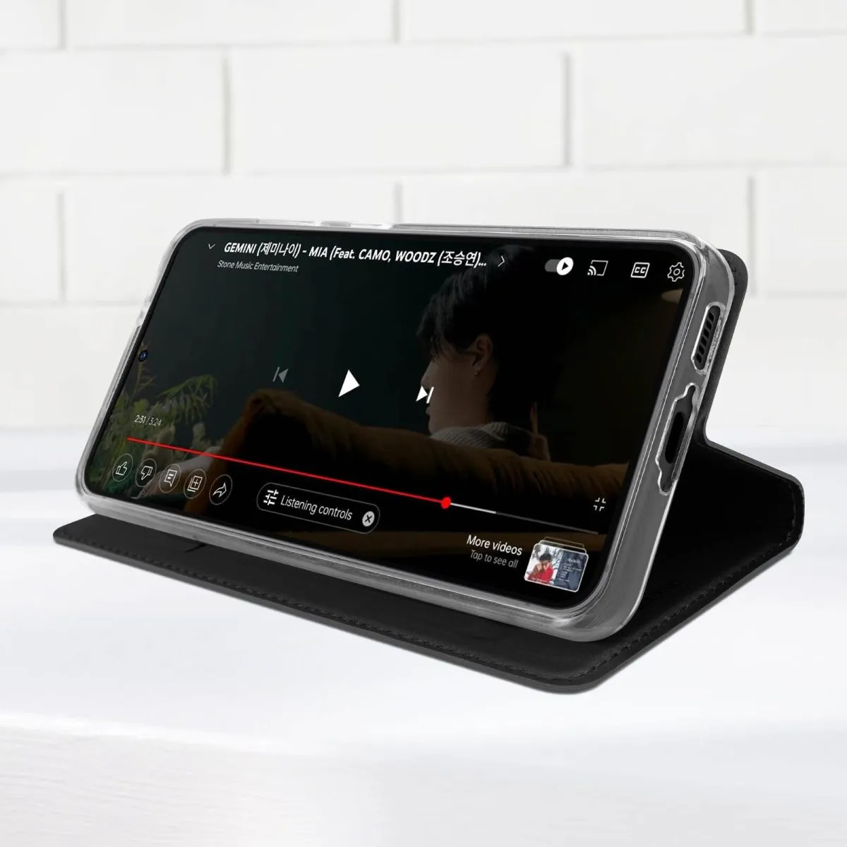 Dux Ducis Skin Pro Hülle für Samsung Galaxy S23 Flip Cover Card Wallet Stand schwarz