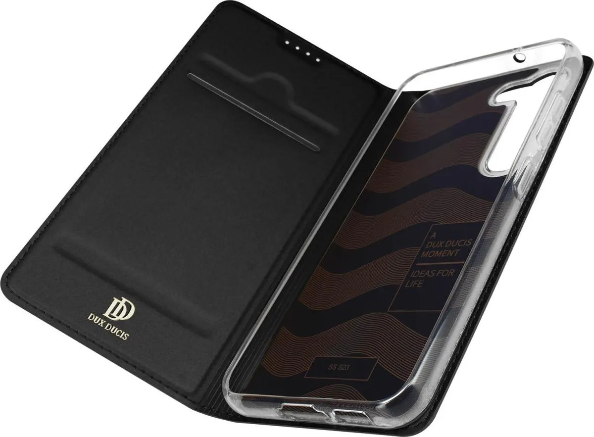 Dux Ducis Skin Pro Hülle für Samsung Galaxy S23 Flip Cover Card Wallet Stand schwarz