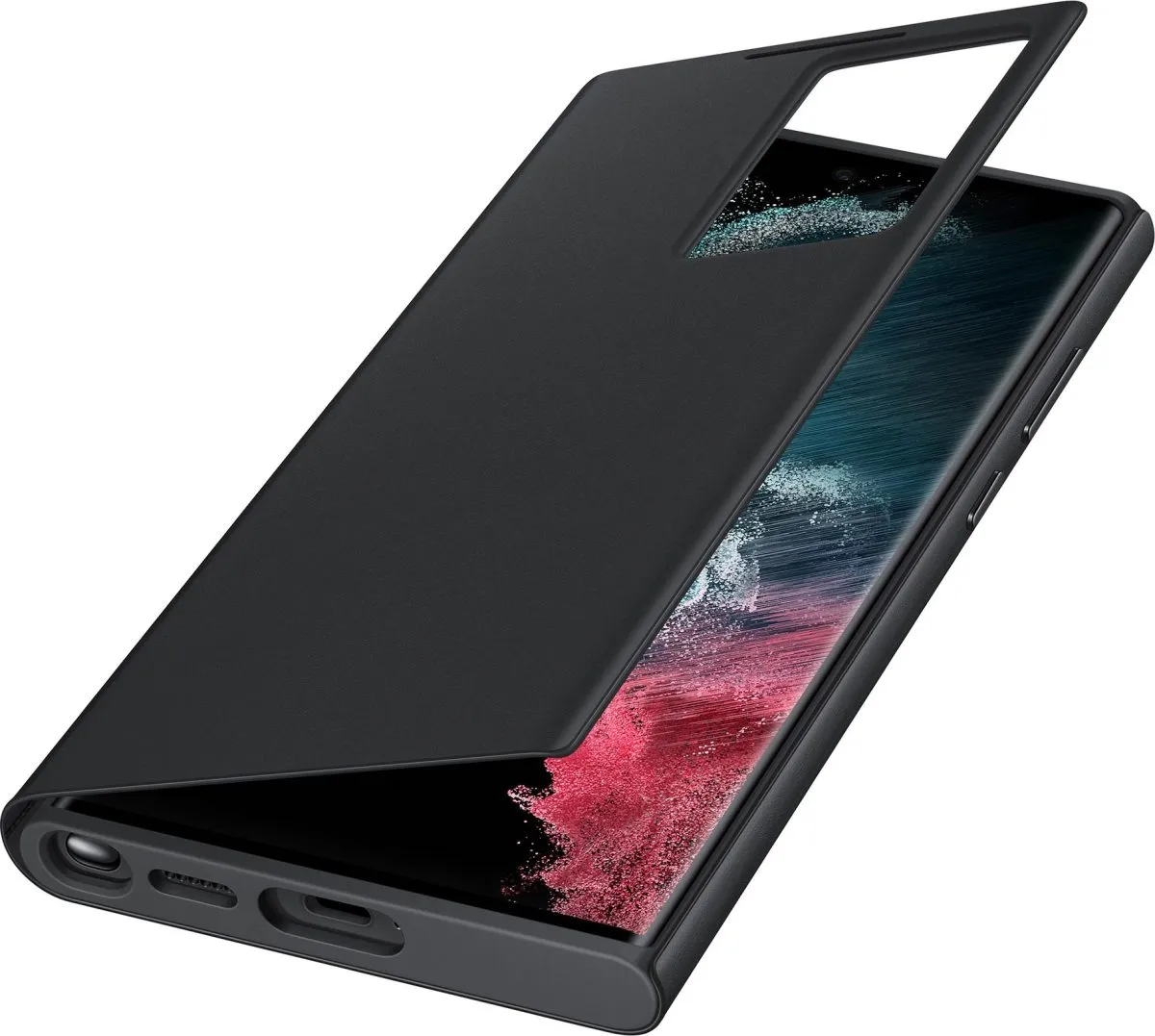 Samsung Galaxy S22 Ultra Smart Clear View Cover Black
