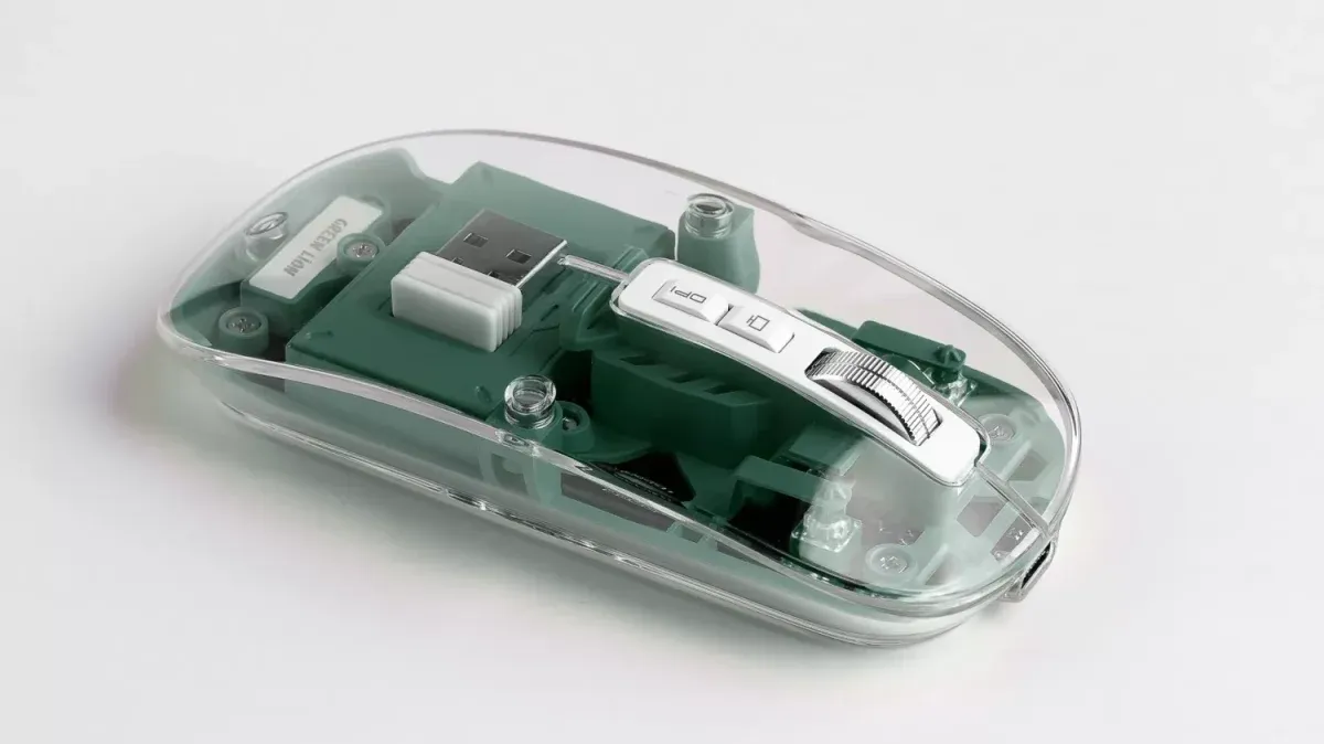 Green Lion Transparent Mouse 2400DPI