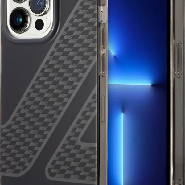 AMG Frosted PC Case With Checkered Pattern Design For iPhone 14 Pro