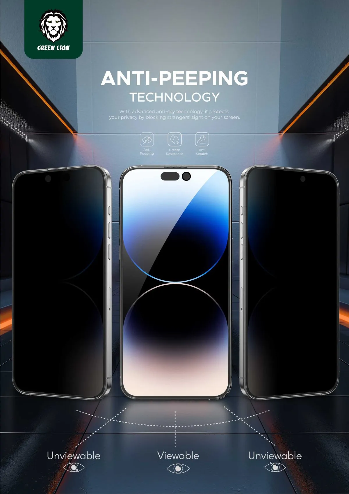 Green Lion 3D PV PET Pro Privacy Screen Protector for iPhone 15 Pro Max