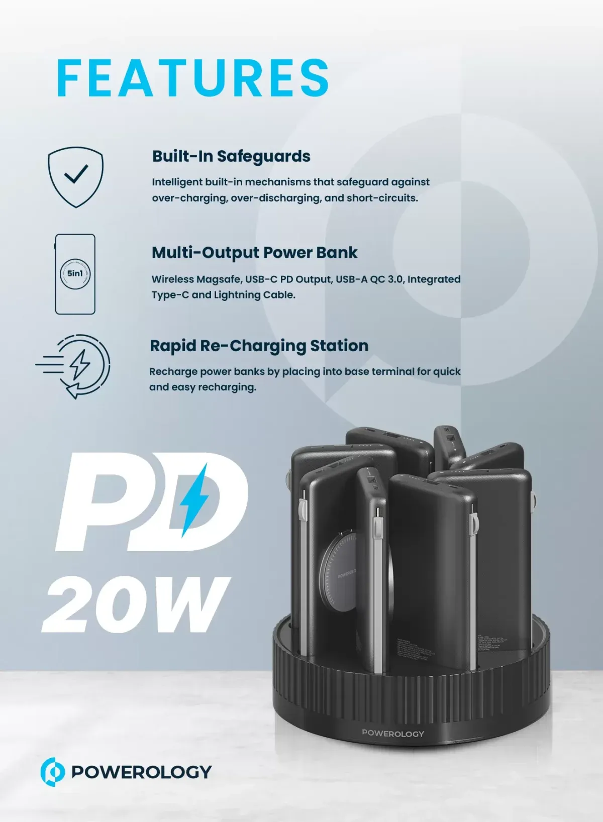 Powerology 8in1 Station Powerbank
