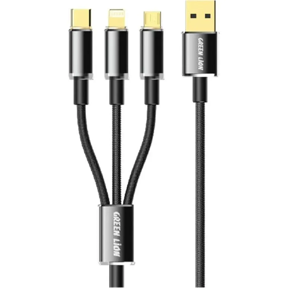 Green Lion 3 in 1 Braided Cable