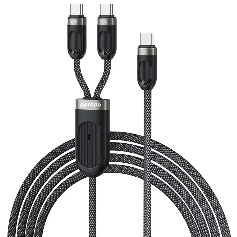 Porodo 2in1 Type C-C+C Fast Charging Cable