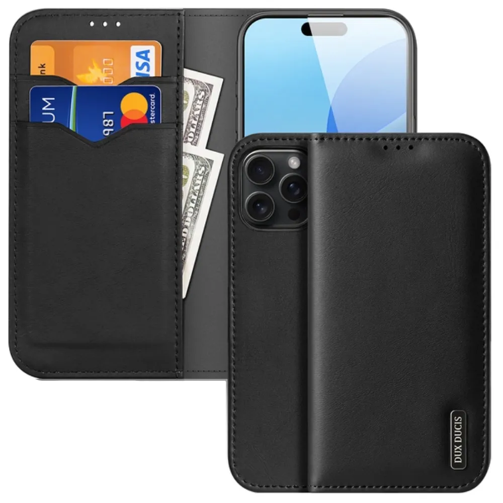 Dux Ducis Hivo Flipcase iPhone 16 Pro - Schwarz