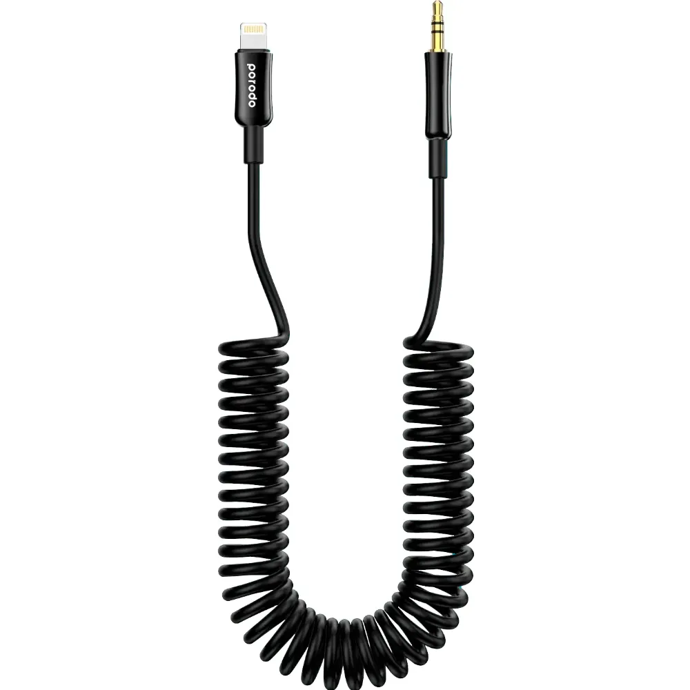 Porodo Lightning to AUX Coil Cable