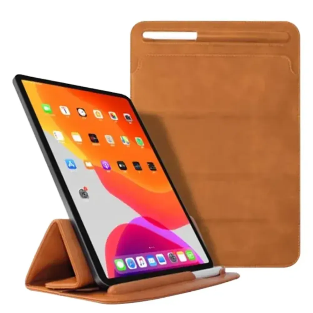 Mutural Lederhülle & Tablet Ständer - Braun