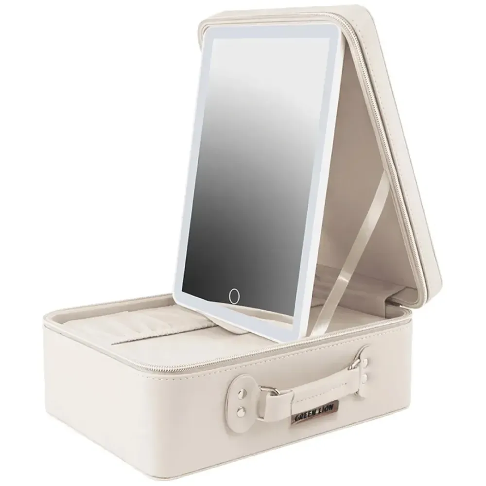 Green Lion Reise Makeup Tasche - Beige