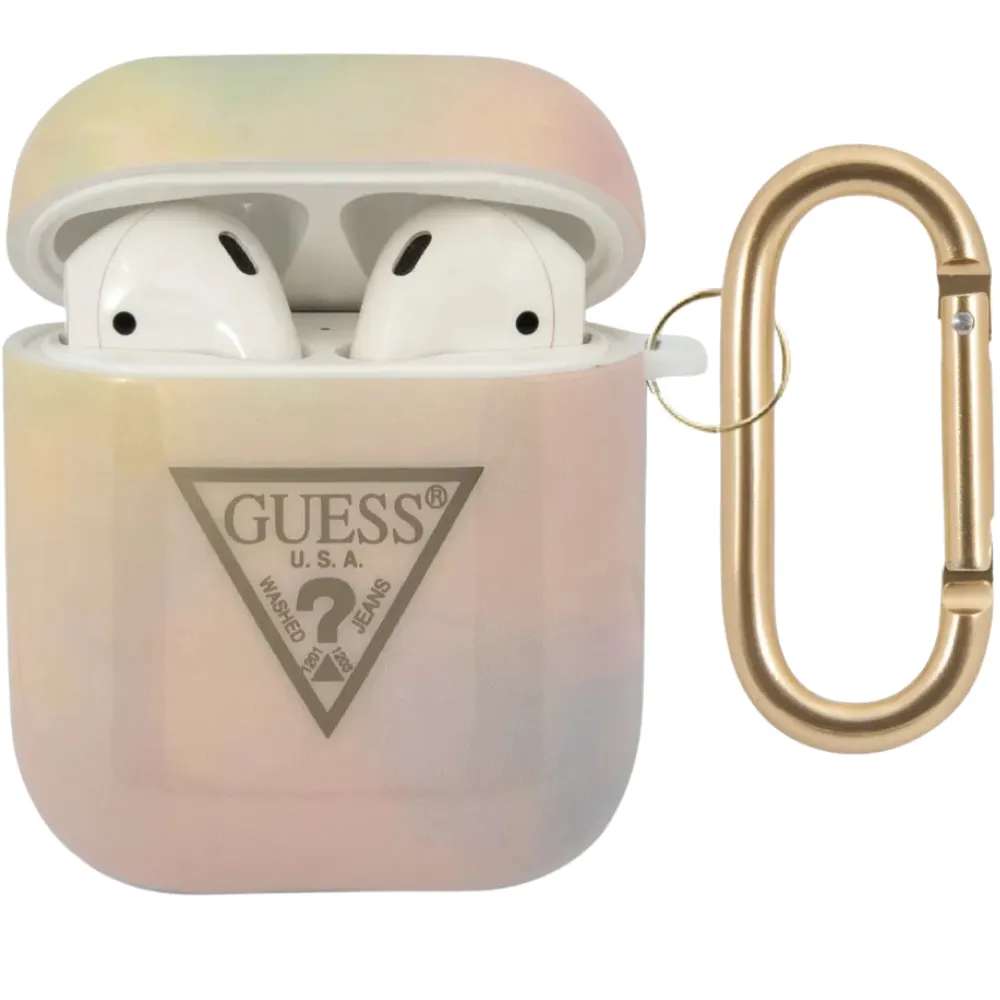 Guess TPU Tie and Dye Case Electroplate Logo for iPhone 1/2