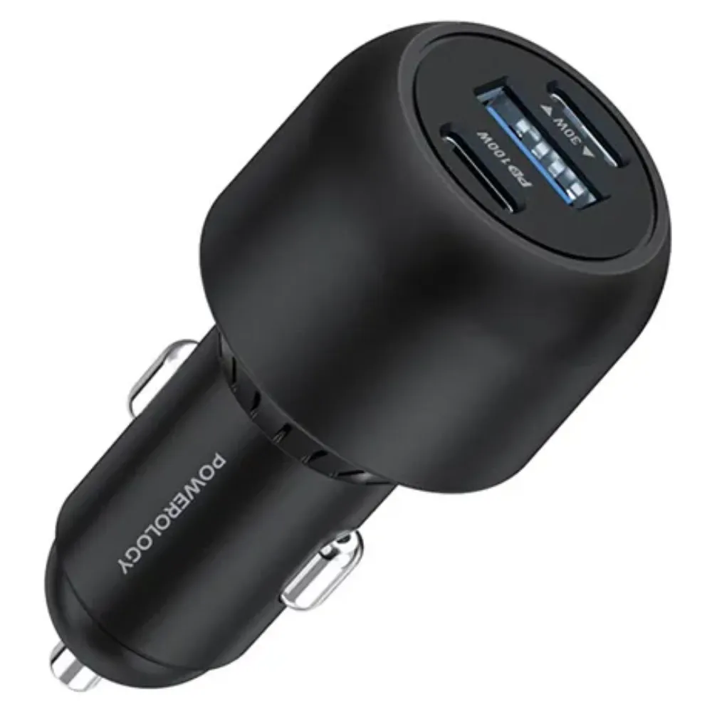 Powerology 130w X2 PD Anschluss und X1 QC Anschluss - Schwarz