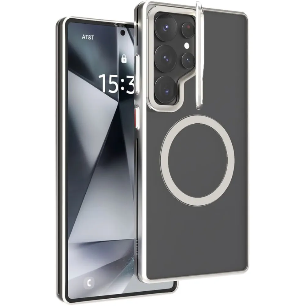 Levelo Elio Hülle für Samsung Galaxy S25 Ultra - Silber