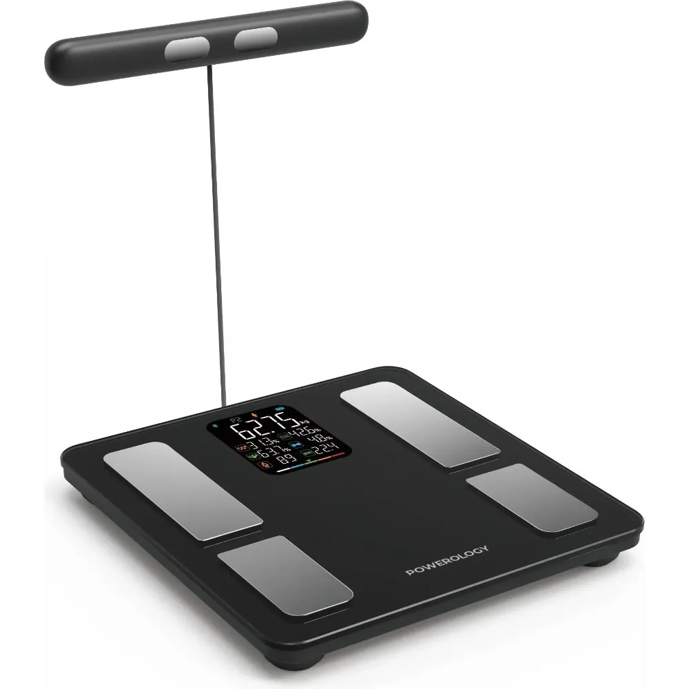 Powerology 8 Elektroden Smart Body Analysator Waage - Schwarz