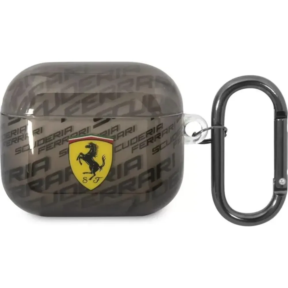 Ferrari TPU AirPods Hülle für AirPods 1/2 - Pattern Schwarz