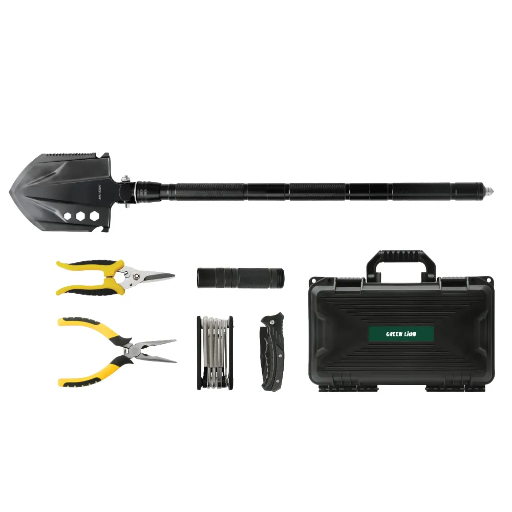Green Lion Survival X9 Outdoor Werkzeugset - Schwarz