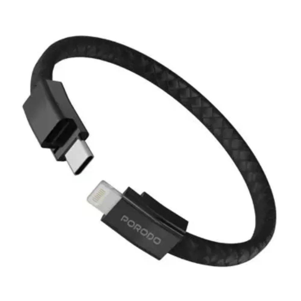 Porodo PU Leder USB-C auf USB-C Armband Kabel