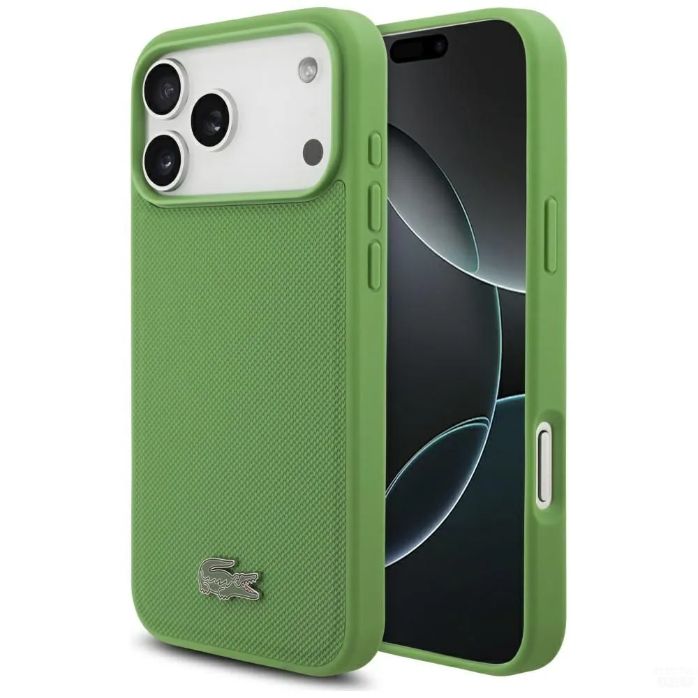 MagSafe PU-Leder-Hartschalenhülle mit ikonischem Petit Pique-Logo für iPhone 17 Pro Max