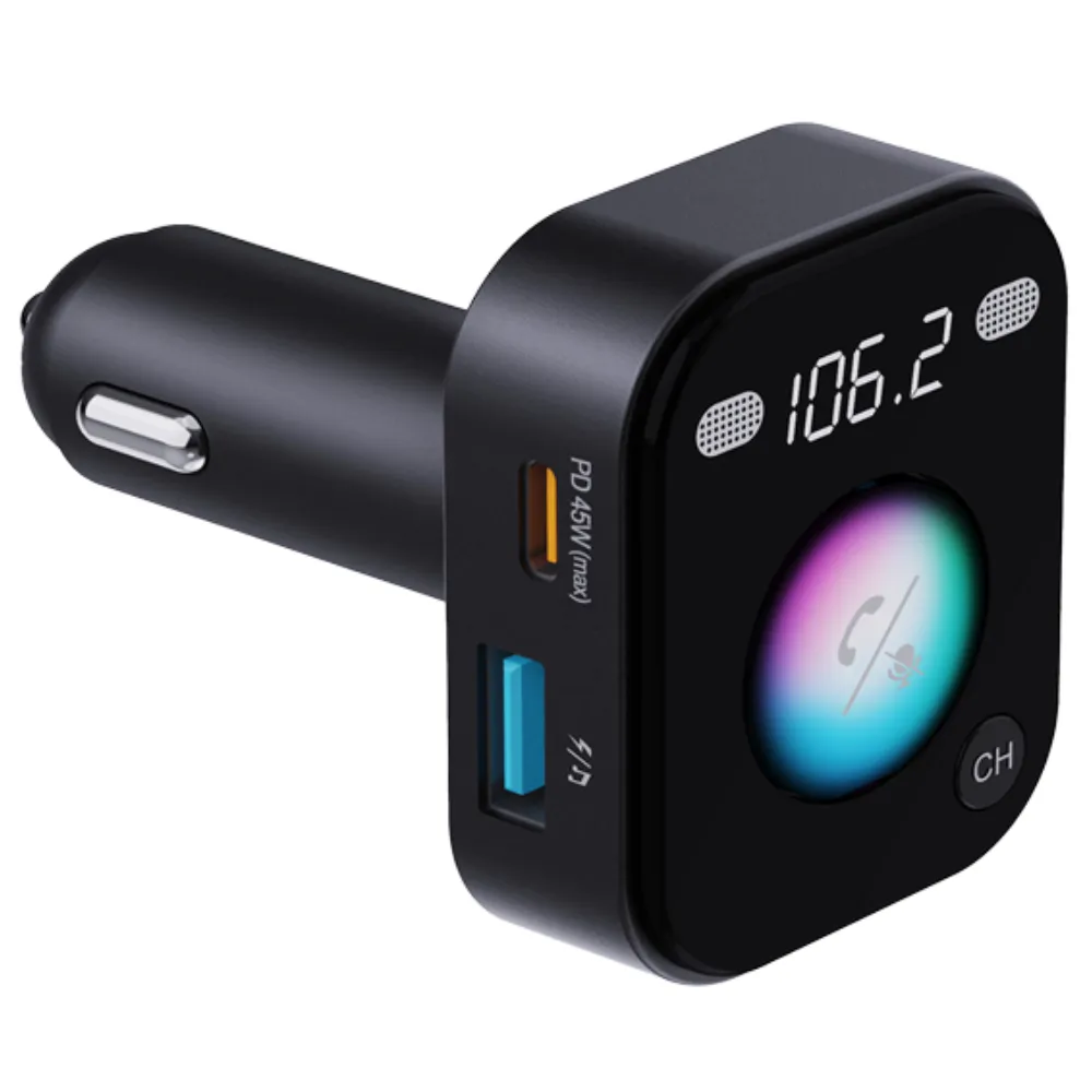 Porodo Bluetooth FM Transmitter - Schwarz