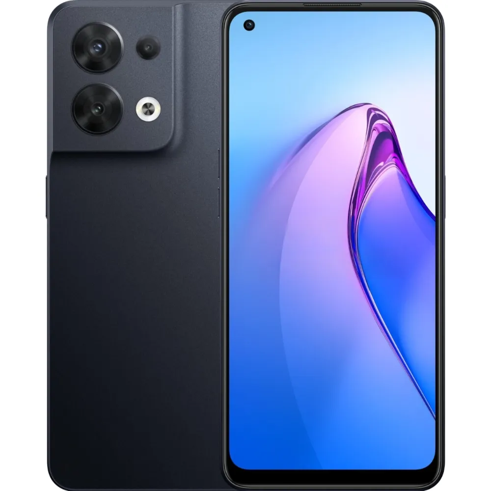 refurbished Oppo Reno 8 5G 256GB - Schwarz