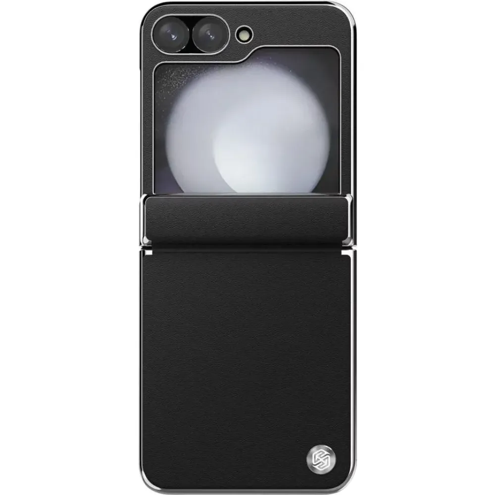 Nillkin Kameraschutz Flip Kunstleder Hülle Samsung Galaxy Z Flip6 - Schwarz